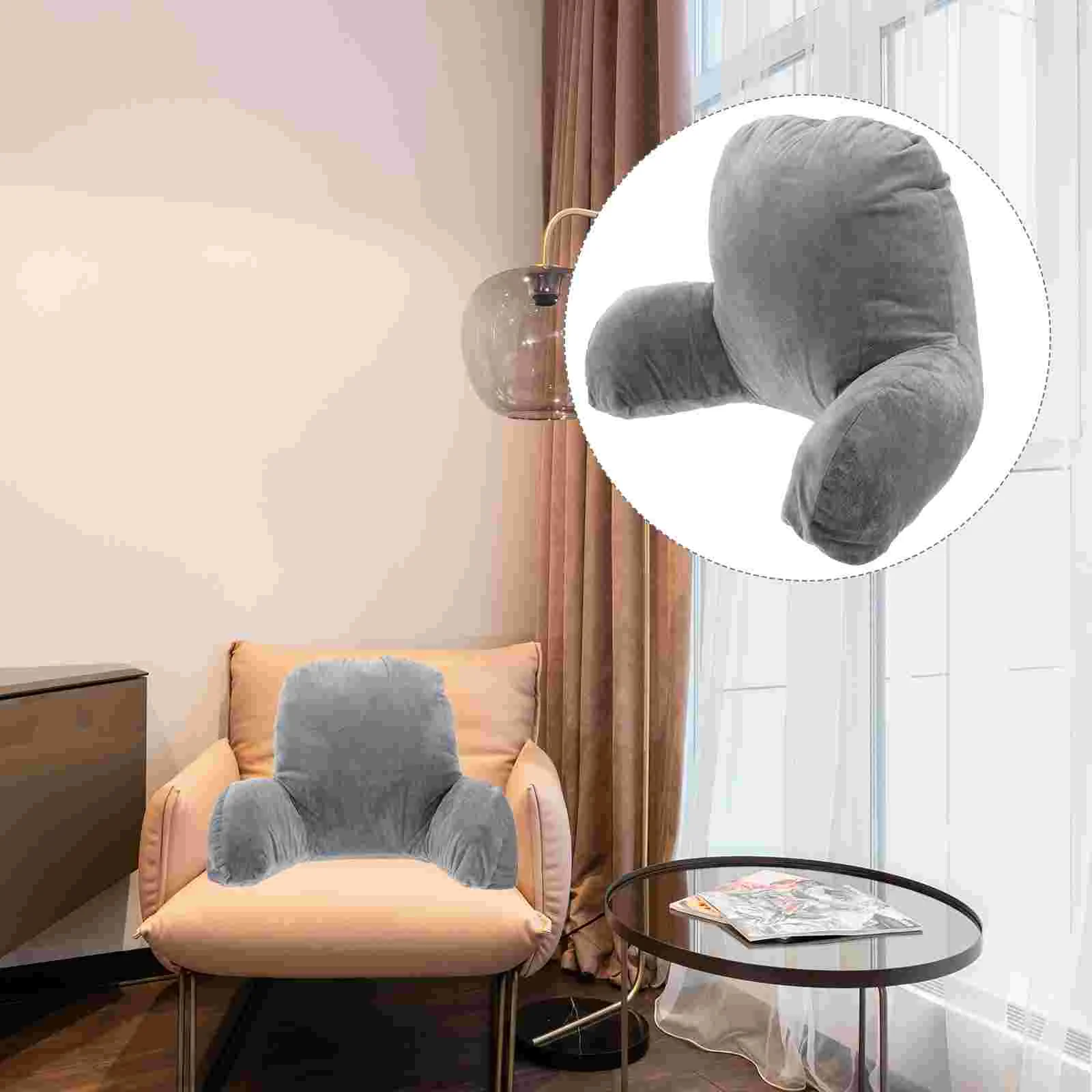 

Comfortable Back Support Cushion Sofa Rest Lumbar Cushion Throw Pillow Waist Office Backrest Cotton Linen Pillow Backrest