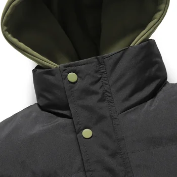 الخريف معطف مبطّن بالقطن الرجال 2025 الشتاء المتضخم وهمية قطعتين سترات في الهواء الطلق الدافئة سميكة الخبز الستر حجم كبير مقنعين القمم 3