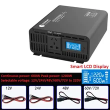  DC to AC 600W Car Inverter Converte DC 12V 24V 48V 60V 72V to AC 220V Power Pure Sine Wave Inverter On board inverter converter 