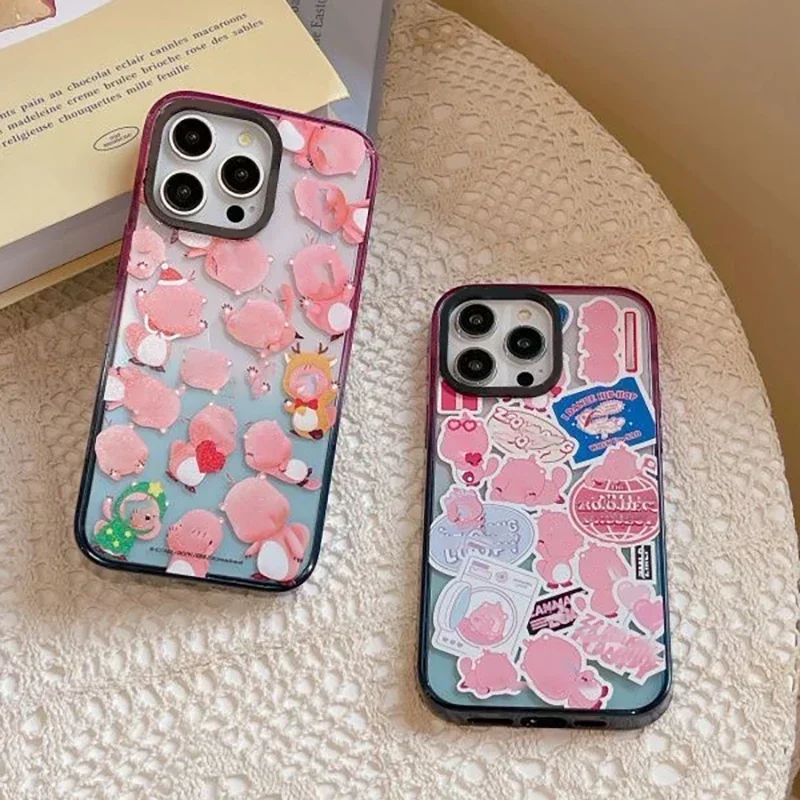2.0 Acrylic Colorful Border Cute Beaver iPhone 11 12 13 14 15 Pro Max Case - Protective iPhone Case
