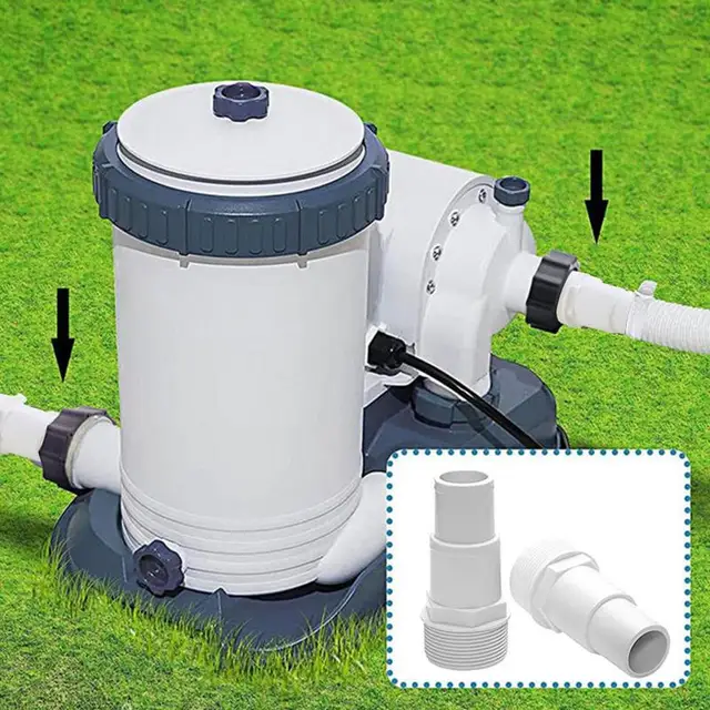 Pvc Cső Illesztő Adapter 1,5 Hüvelyk/3,8 Cm-Es Csere Tömlőcsatlakozó Szerelvények 2 Darab A Föld Feletti Medence Szivattyú Szűrő Skimmer - Image 3