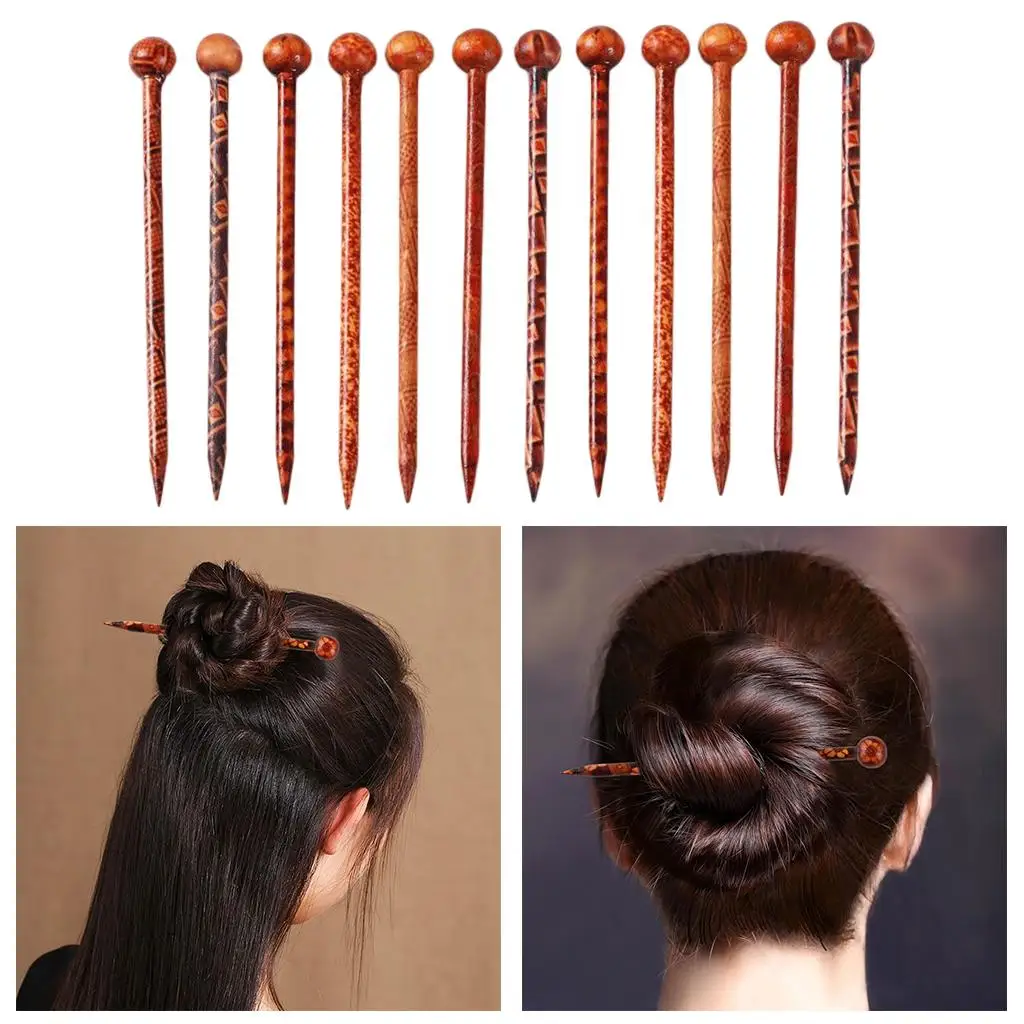 12Pieces 5.12inch Retro Hair Sticks Flowers Printed Wood Hairpin Chopsticks Wooden Hairpin Headdress DIY Accessories 12Pieces 5.12inch Retro Hair Sticks Flowers Printed Wood Hairpin Chopsticks Wooden Hairpin Headdress DIY Accessories