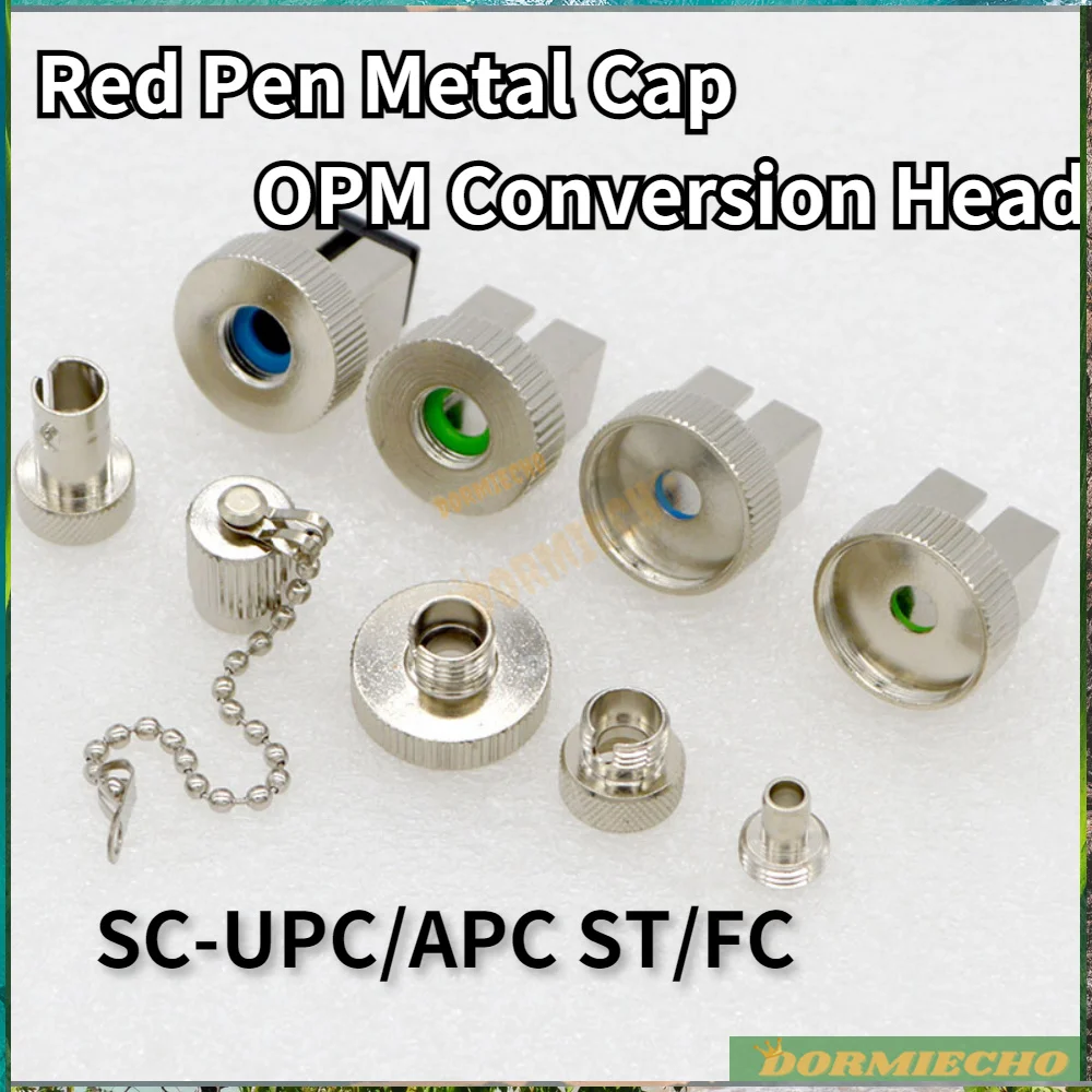 

100% Original SC-UPC/APC ST/FC Red Pen Metal Cap OPM Conversion Head Optical Fiber Connector Adapter Free Shipping