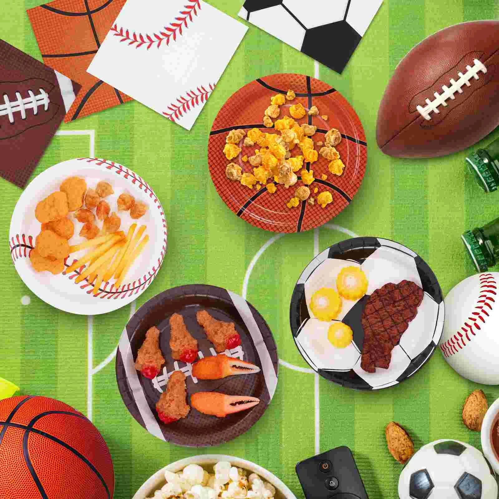 Party Suit Basketball Theme Decorations Sports Supplies Football Golf Paper Plates