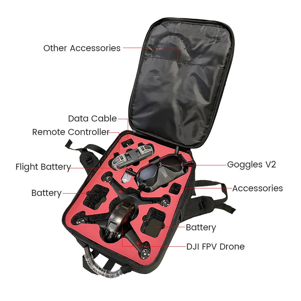 Sac à dos étanche DJI FPV Combo - Protection antichoc pour drone et accessoires