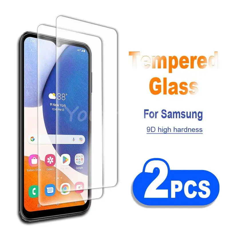 2 Pz Per Samsung Galaxy A14 Vetro Temperato Vetro Per Samsung A14 A04 A04S A04E A13 A03 A03S A23 Protector Galaxy A14 Pellicola Dello Schermo