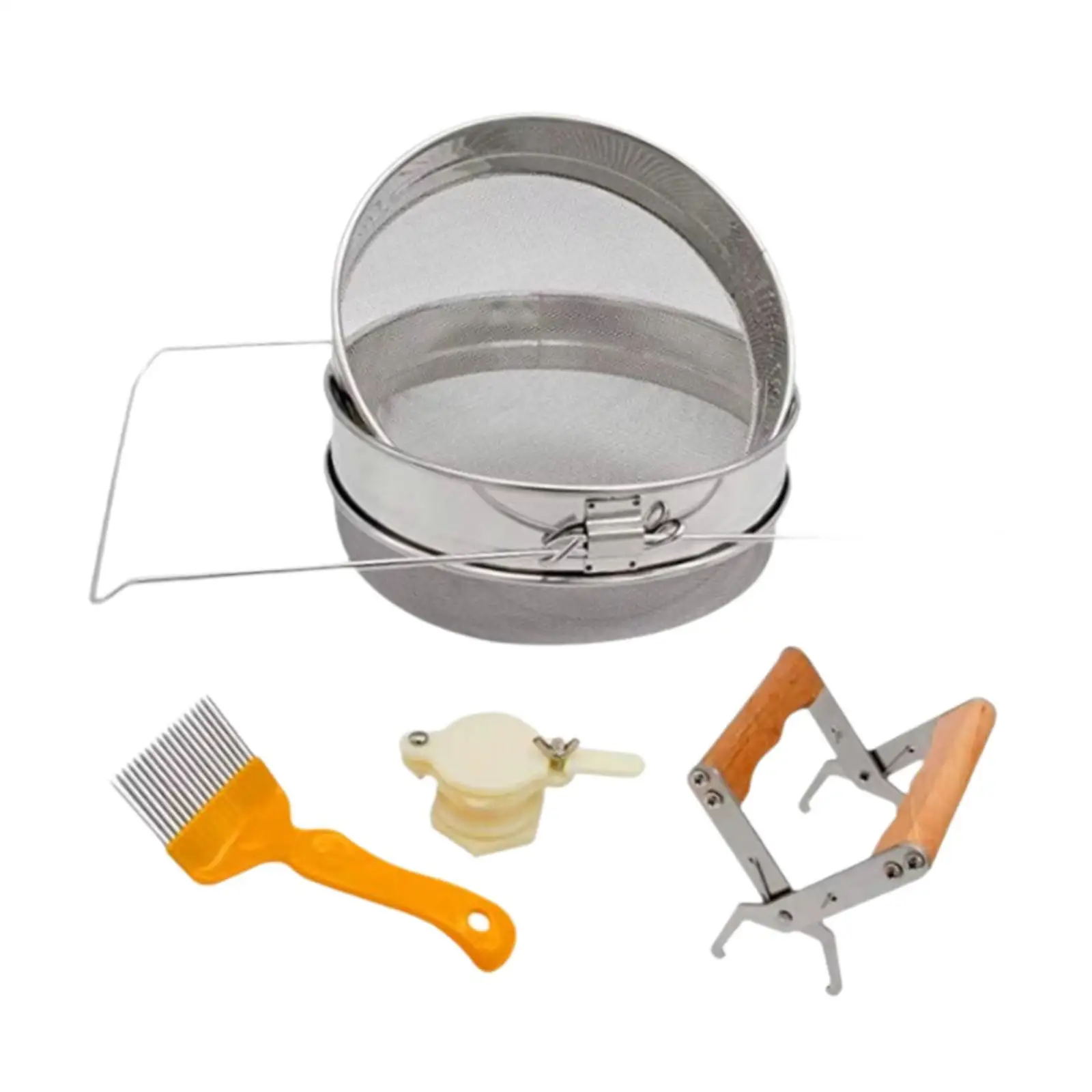 4Pcs Honey Strainer Kit Bee Supplies Beekeeping Uncapping Fork with 21 Tines