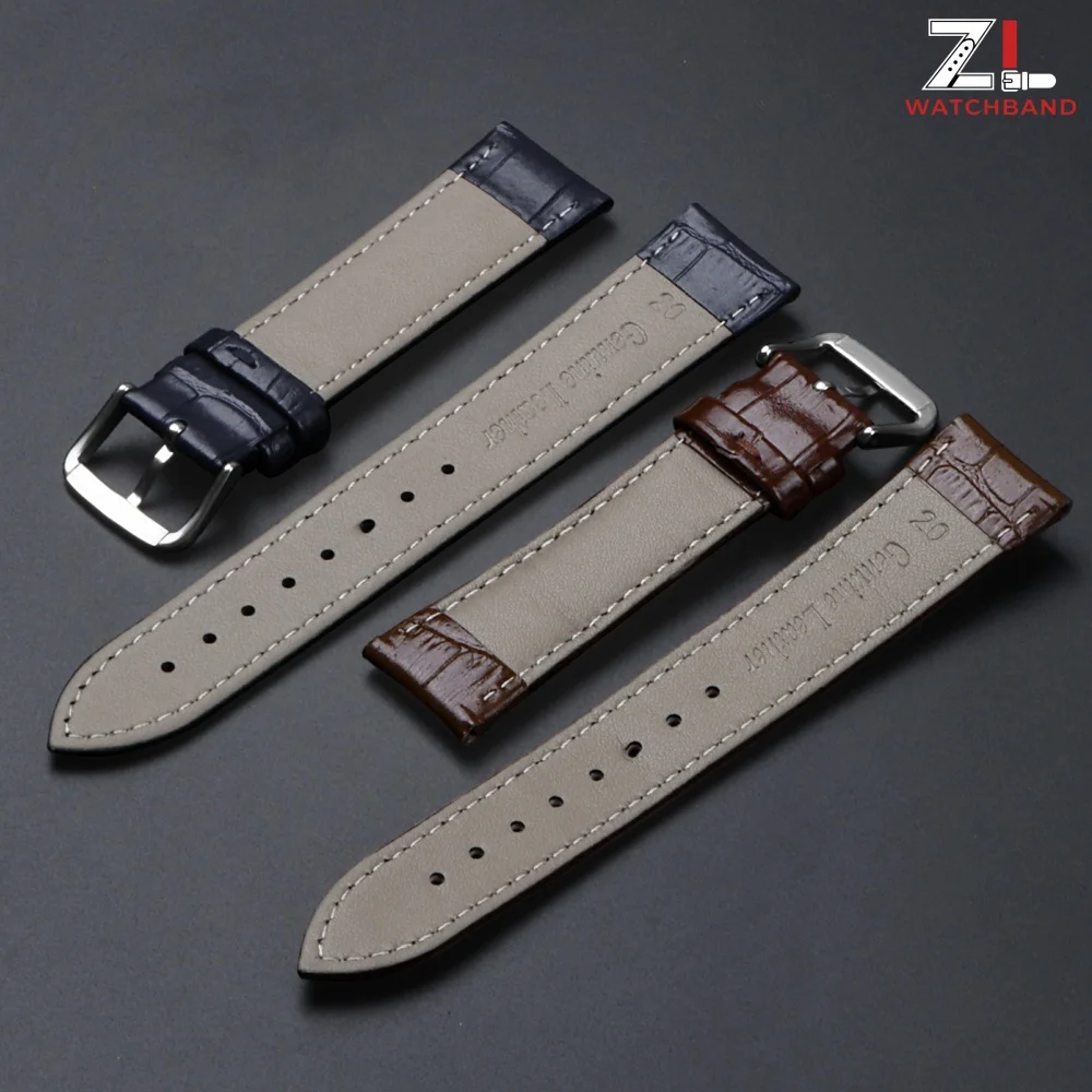 Luxurious Genuine Leather Watchband with Tool - High-Quality Wrist Bracelet
