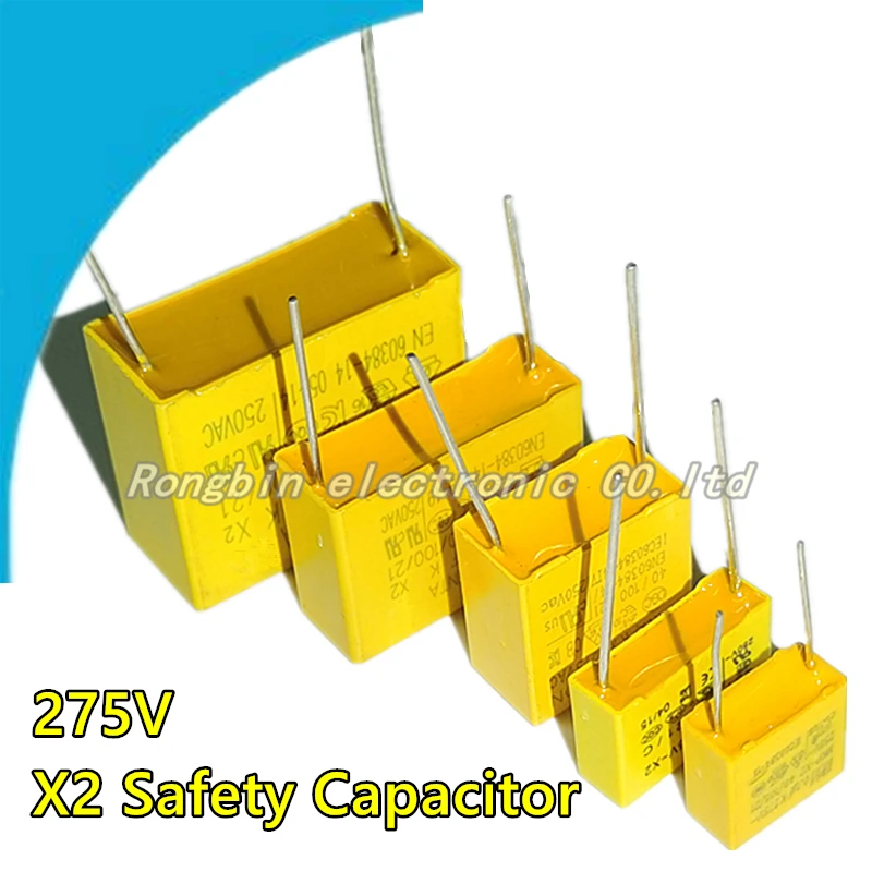

50PCS X2 Safety Capacitor TC 275V 275VAC 102/222/472/103/223/473/683/104/154/224/334/474/684/105/225 0.1UF 100NF P=10/15mm