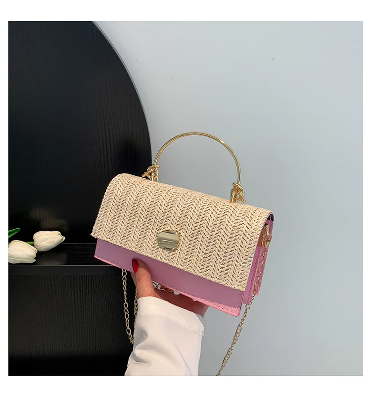 Fashion Pu Hasp Ladies Top-Handle Bags Braid Design 2024 New Brand Shoulder Bags for Women Free Shipping Bolsas Femininas