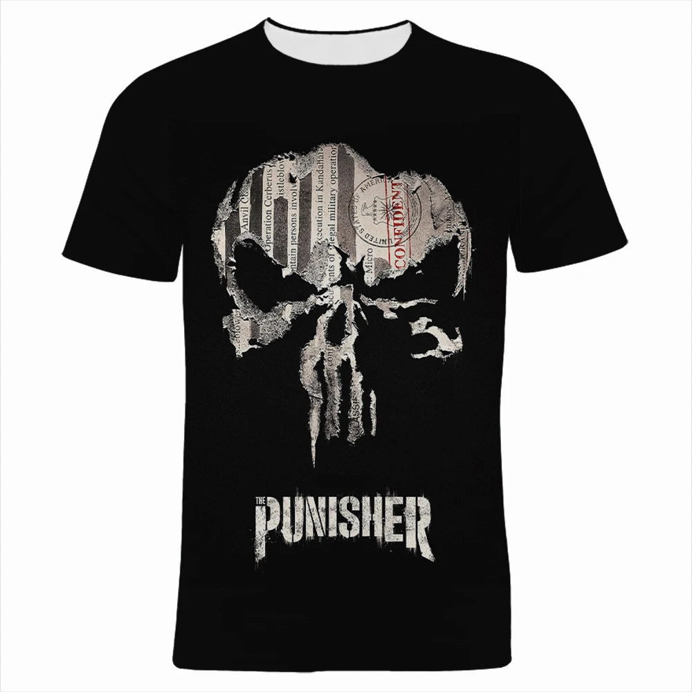 Футболка с надписью Punisher Мужская/Женская/детская одежда комиксы футболки