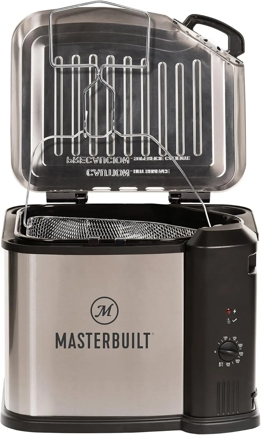 3-in-1 10 Liter XL Electric Fryer, Boiler and Steamer Combination with Drain Basket and Breakaway Safety Cord in St 2
