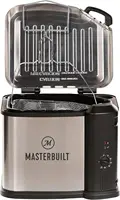 3-in-1 10 Liter XL Electric Fryer, Boiler and Steamer Combination with Drain Basket and Breakaway Safety Cord in St 2