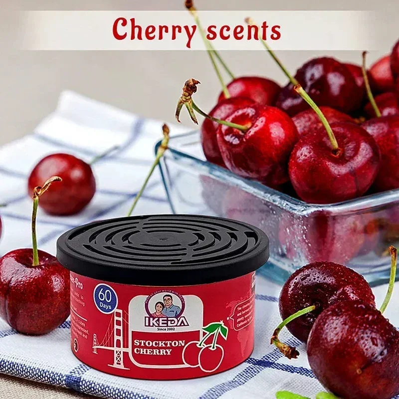 Car Diffuser Air Freshener Jar Jasmine Strawberry Bubble Gum Vanilla Cherry Aroma Car Interior Accessories