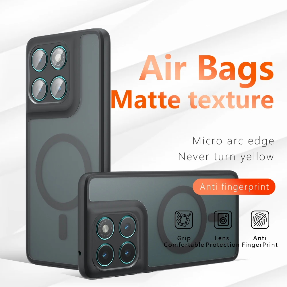 Magsafe Magnetic Shockproof Wireless Charging Case - Matte Finish