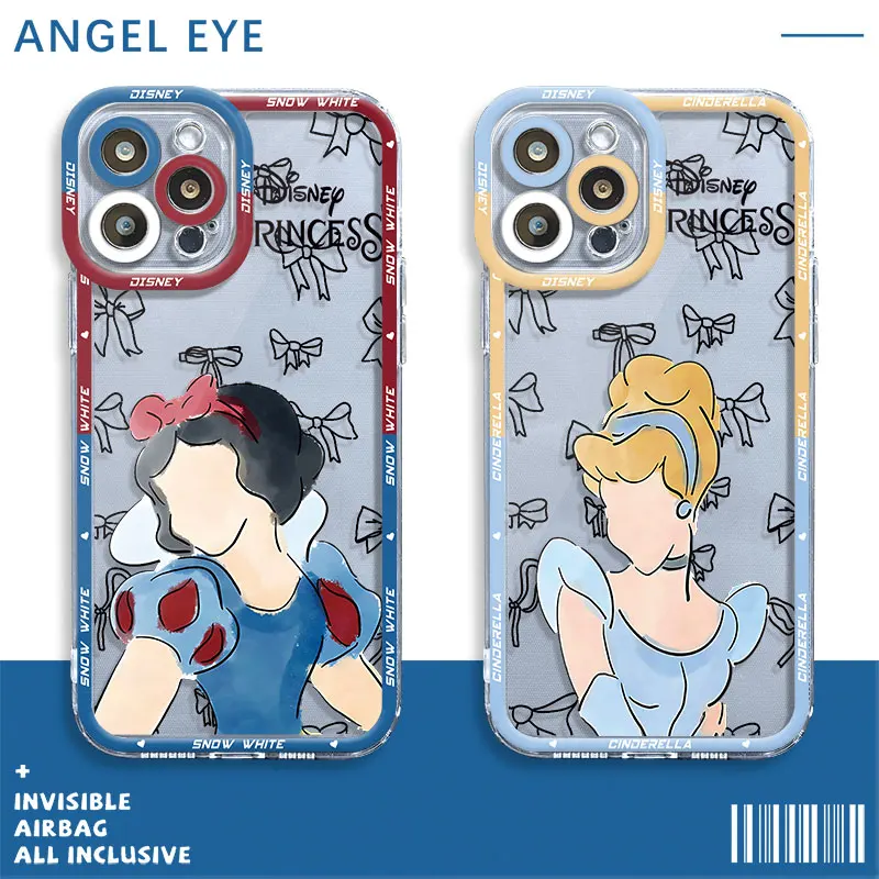 Custodia Per Samsung Galaxy S22 Plus Note 20 Ultra 10 Plus S21 S23 Ultra S20Fe S10 Disney Princess Custodia Morbida Trasparente