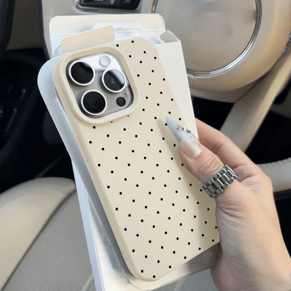 รูปสินค้า เคสซิลิโคนลายจุดนุ่มพร้อมหนังป้องกันกระแทก