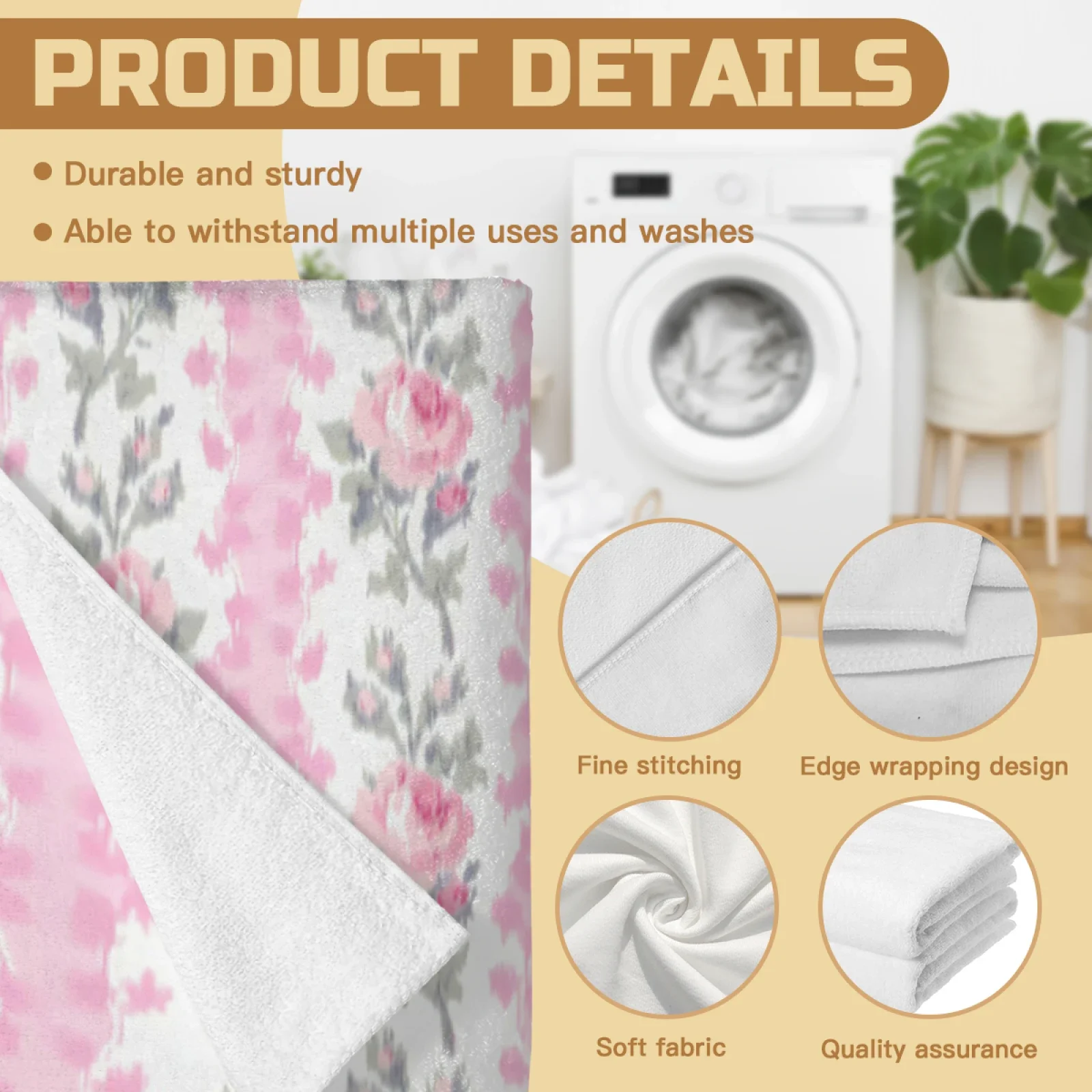 Pink Blooming Heirloom Rose Beach Towels Bath Towel  Inch Water-absorbent For Bathroom Customisable Souvenir Gift 4