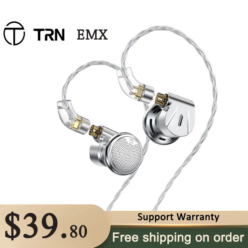 

TRN EMX Headset 14.2mm Driver Flat Head Plug Earburd Bass Metal In Ear Earphone Super Bass Music Replaceable Cable For Xiaomi