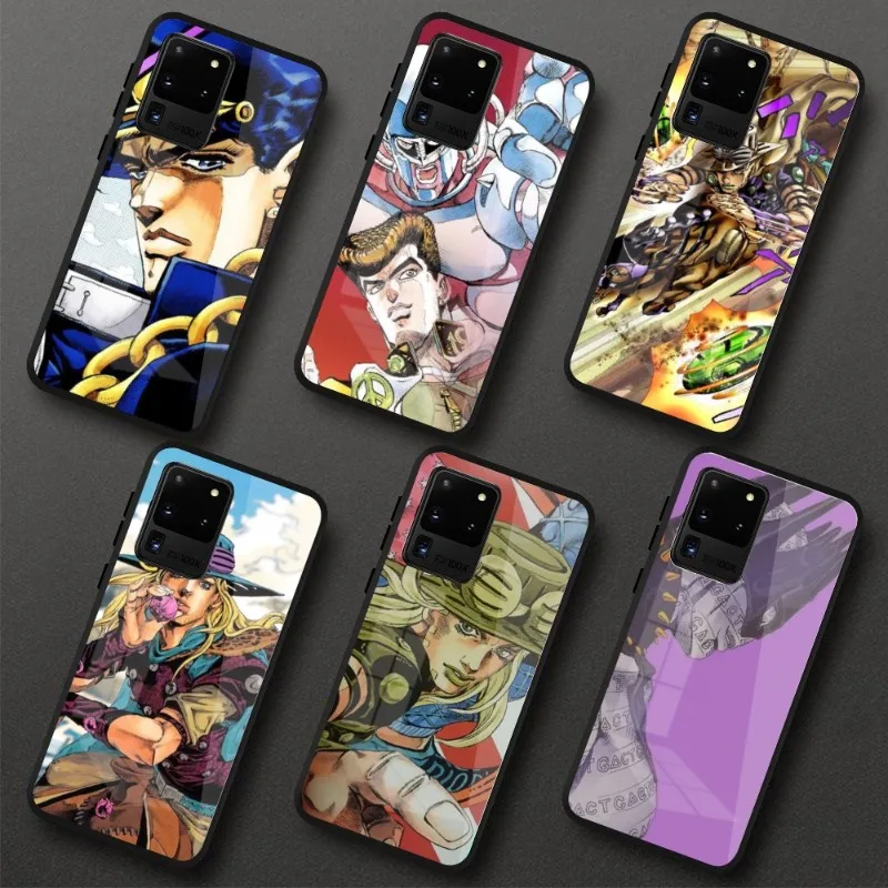 

Чехол для телефона J-jJoJo's невероятные приключения-E для Samung Galaxy S23 S22 S21 Pro Ultra M14 A14 A34 A54 A13 A33 A53 из Черного поликарбоната со стеклом