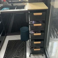 Household Movable Narrow Kitchen Organizer Cart With Wheel Multi-layer Vegetable Auxiliary Cartss Drawer Type Kitchen Trolleys 6