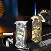 New Metal Multifunctional Inflatable Lighter with Bottle Opener, Folding Knife, 3D Relief Pattern Portable Lighter Men's Gift 2