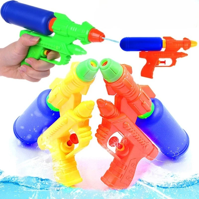 알록달록 휴대용 수동 물총 - 어린이용 여름 야외 해변 수영장 정원 물놀이 스프..