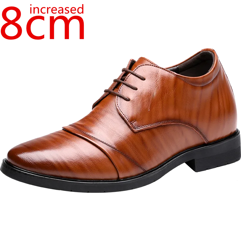 Increase 9cm Male Inner Heightening Men Shoes British Formal Leather Shoe Heightening Elevator Office Oxford Shoes Wedding