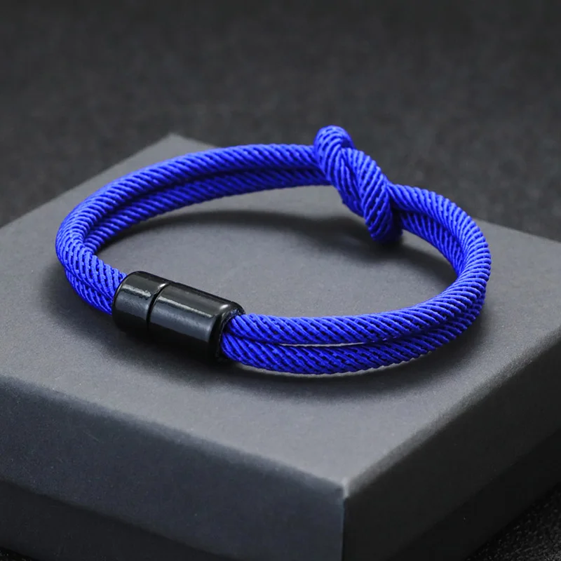 Magnetic Clasp Rope Bracelet for Men and Women