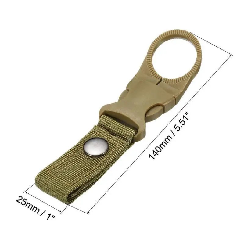 

Webbing Buckle Hook Water Bottle Holder Clip Outdoor Military Nylon EDC Climb Carabiner Belt Backpack Hanger Camp