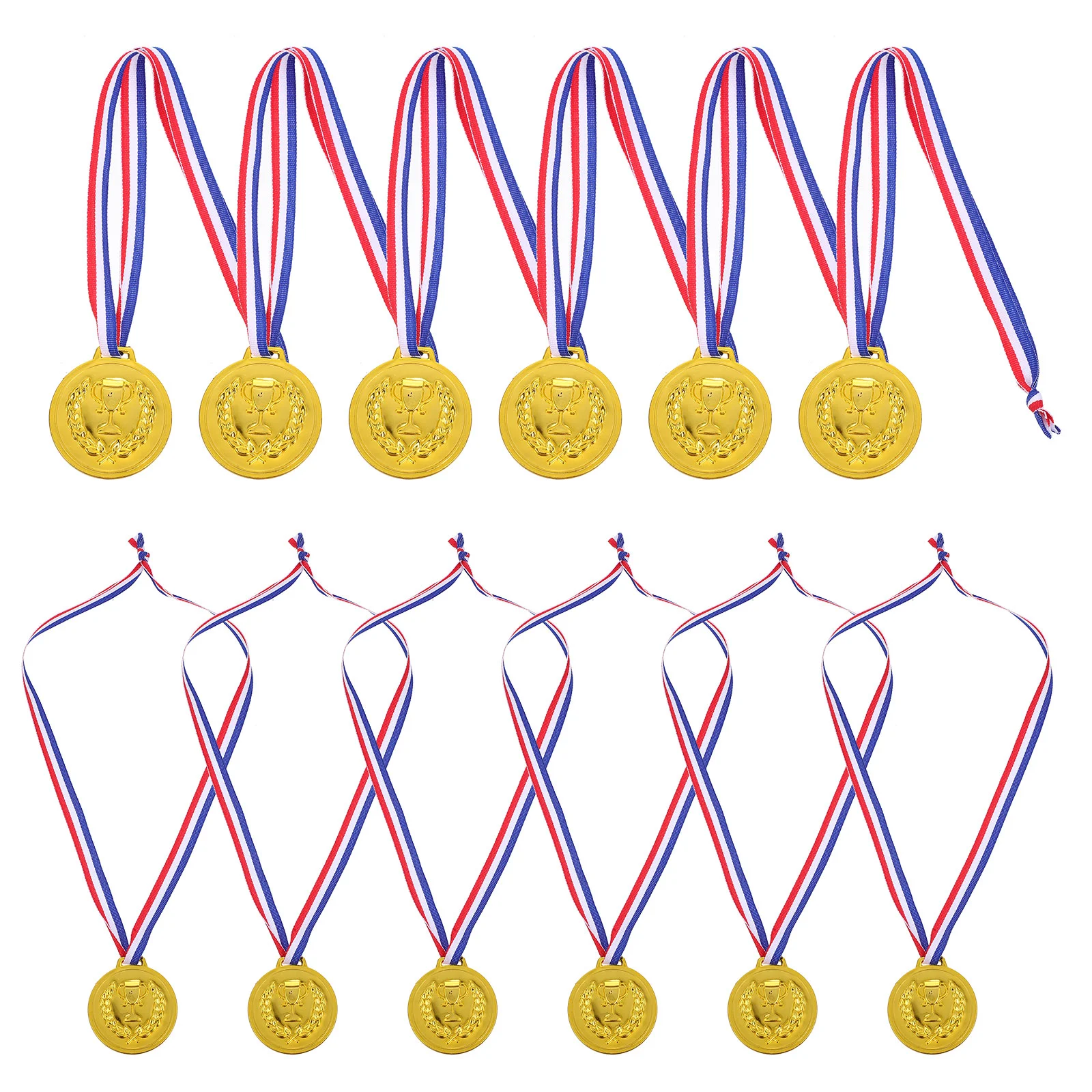 

12 Pcs Children's Medal Toys Home Decor Kids Award Medals The Sports for Awards Cloth Competition