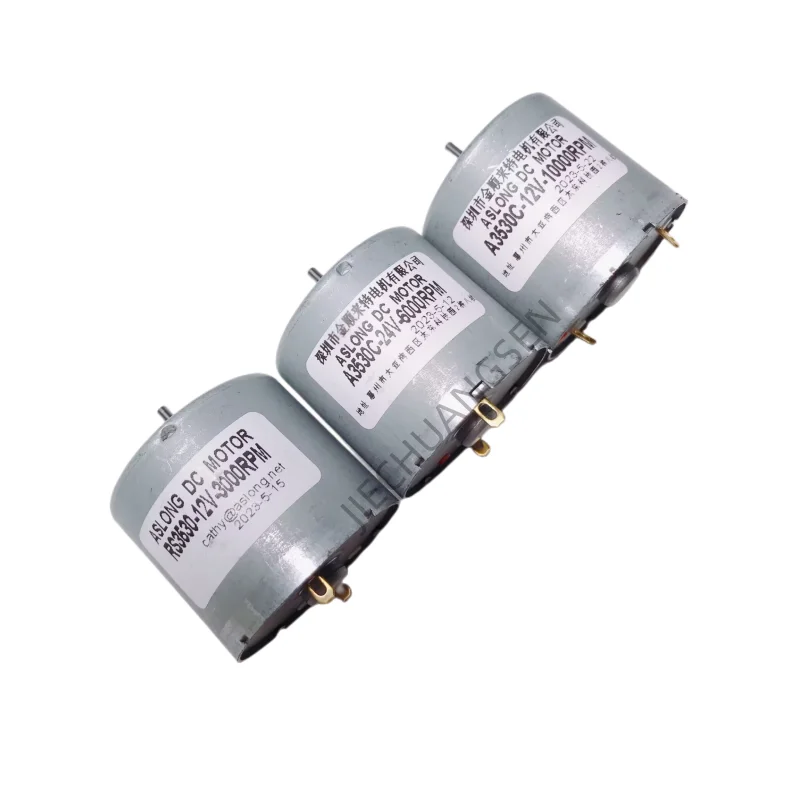 Volt Gear Motor RF-370 DC Deceleration Motor High Power High Speed DC Motor 6V 12V 24V 6000RPM 8500RPM Speed Adjustable DC Motor Low Gear