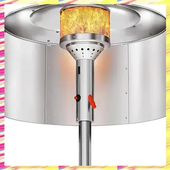 ABJJ Patio Heater Reflector Shield, Heat Focusing Reflector For Round Natural Gas And Propane Patio Heaters Outdoor Easy To Use 1