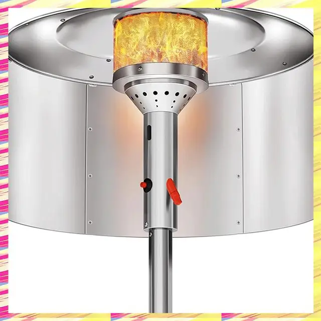 ABJJ Patio Heater Reflector Shield, Heat Focusing Reflector For Round Natural Gas And Propane Patio Heaters Outdoor Easy To Use 1