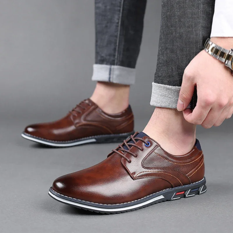 Men's Dress Casual Shoes High Quality British Business Work Shoes for Men Autumn Soft Sole Comfortable Party Shoe Men Sneakers
