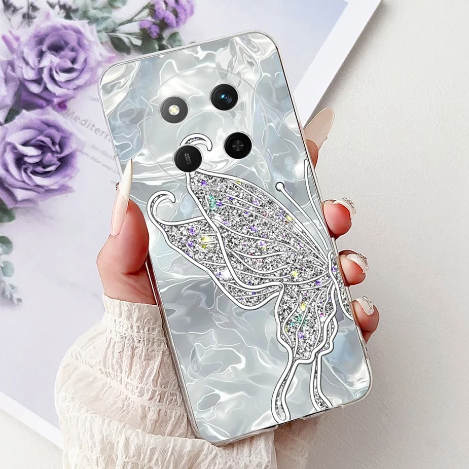 Colorful Painted Clear Silicone Case for Honor Smartphone - Soft Protective Cover