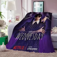 Wednesday Addams Kid's Blanket Throw Summer Blanket for Sofa Decoration Custom Blankets & Throws Interior for Home Fluffy Plaid 2
