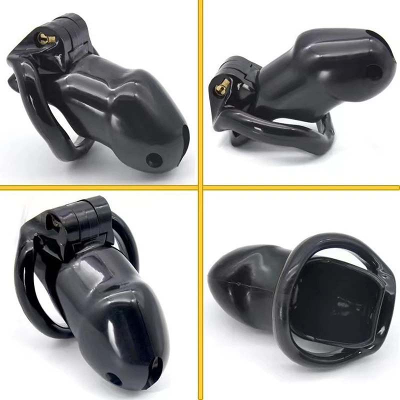 Resin Male Chastity Devices Sex Toys With 4 Penis Rings Chastity Lock Cock Cage Penis Sleeve Exotic Sex Product For Men 18+ penis chastity cage chastity lock sex toy chastity cage accessory penis cock ring