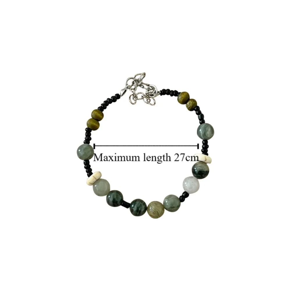 New Bamboo Beads Chinese Style Beaded Bracelet Chinese Style Vintage Braided Rope Bracelet Beaded Bamboo Beaded Bracelet