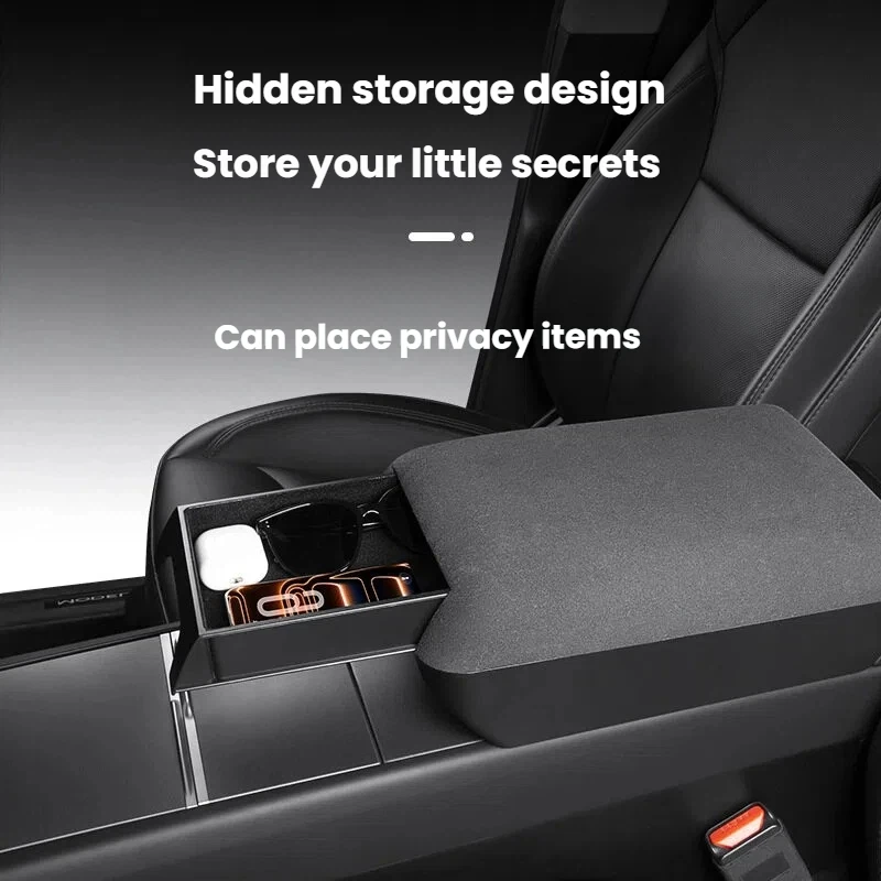 For Tesla Model YL Launch/ Y Juniper/ 3 Highland 2024-2026 Center Console Arm Rest Lid Armrest Box Height Increasing