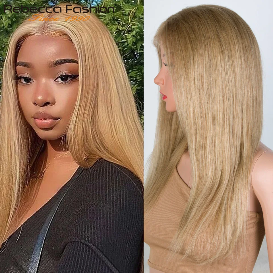 Golden Blond 30 Peruvian Straight 13*5*1 T Lace Front Human Hair Wigs For Black Women PrePlucked Human Hair Remy Wigs