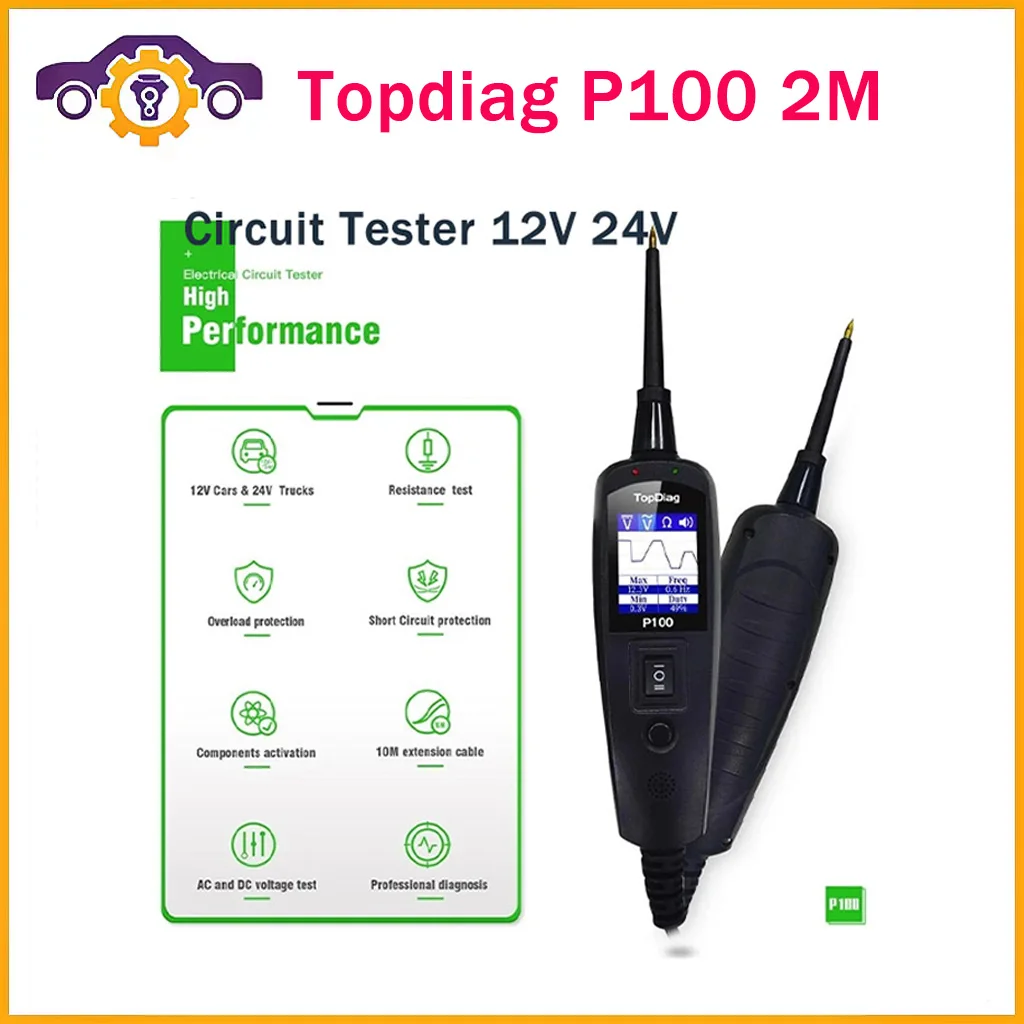 

Сканер TopDiag P100 Pro, 12 В, 24 В