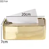 Rectangular Metal Tissue Box Napkin Boxes Ornament Tissue Holder Tissue Storage Box Paper Boxes Organizer Roll Paper Holder 6