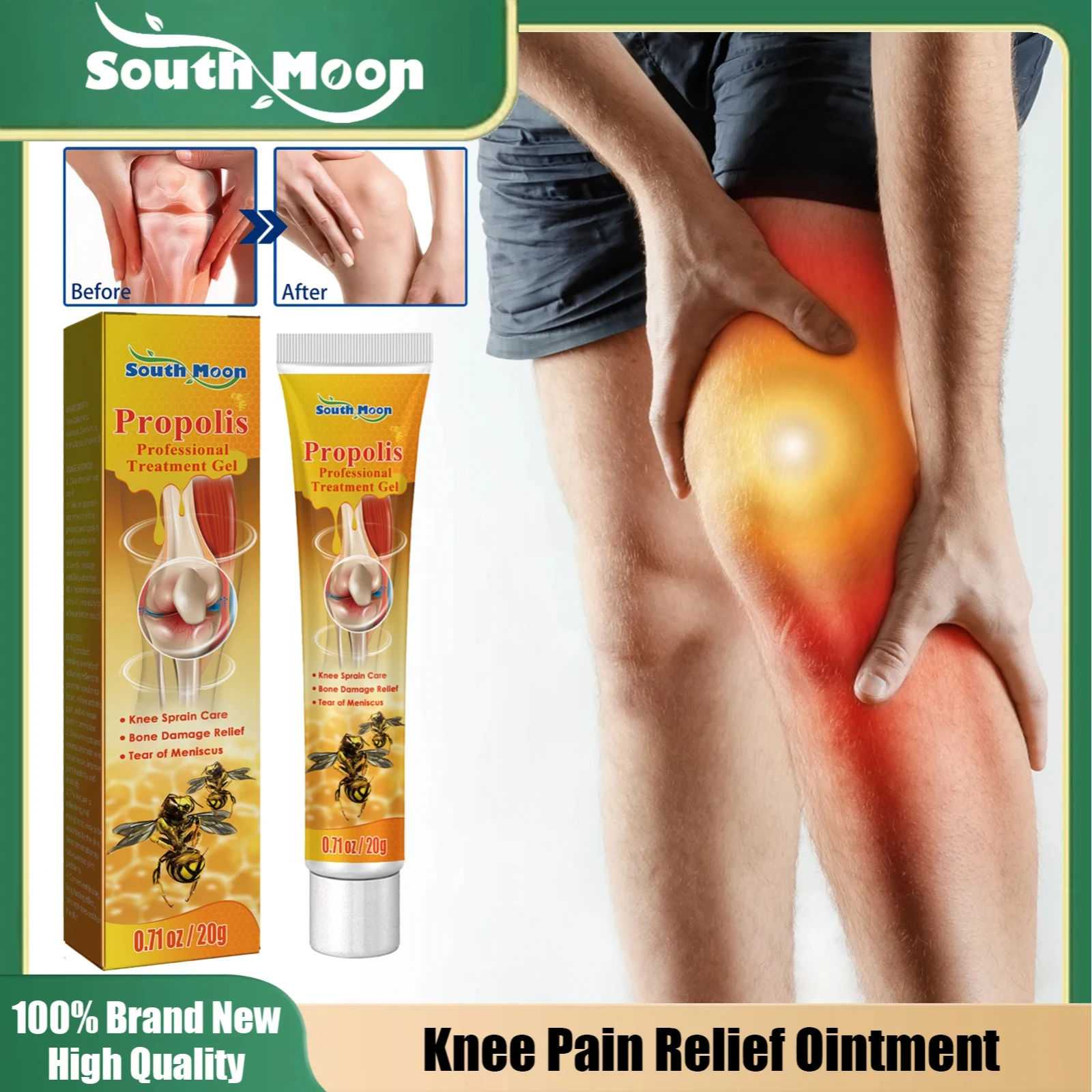 Pain Relief Cream, Pain Relief Patch, Knee Pain Relief Cream Bee Venom Professional Treatment Gel Relieve Joint Soreness Rheumatoid Arms Feet Shoulder Pain Anti Arthritis Soothing Ointment