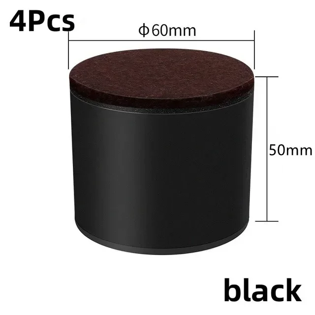 4-Piece Furniture Leg Pads Set - Sofa & Table Height Boosters, Cushioned Non-Slip Raising Mats