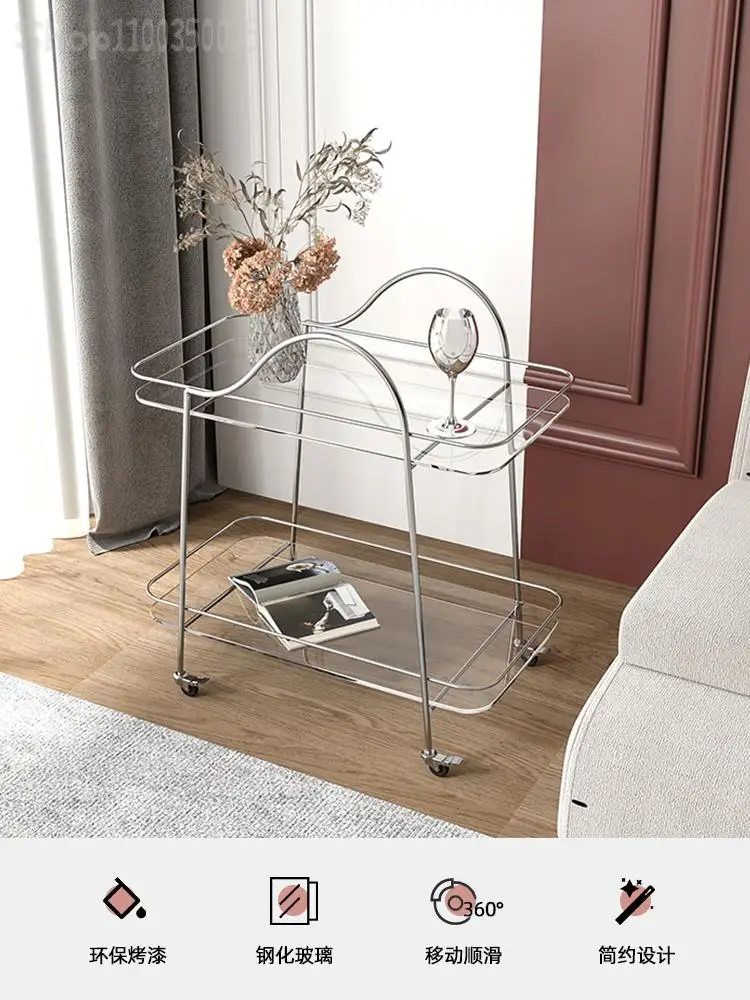 European-style wine cart trolley hotel dining cart creative coffee table living room trolley dining home mobile