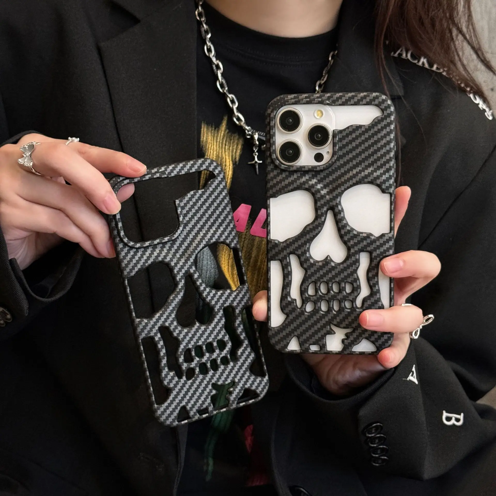 Cool Phone Case Fits iPhone 7 8 SE X XR 11 12 13 14 15 16 16E Plus Pro Max Models Silicone Cover - Halloween Jack Skellington Nightmare