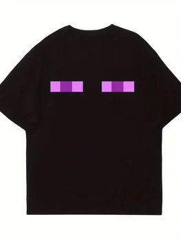 Men's T-shirt Minimalist Casual Daily Shirt Eye Pattern Game Print Cotton All-match Men's and Women's Short Sleeves 1