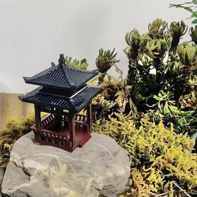 Yardwe Statue De Pavillon Paysager 3 Pièces Décoration Polyvalente Pour