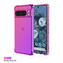 Gradient Airbag TPU Shockproof Protective Phone Case Cover for Google Pixel 11 (Pink Purple)